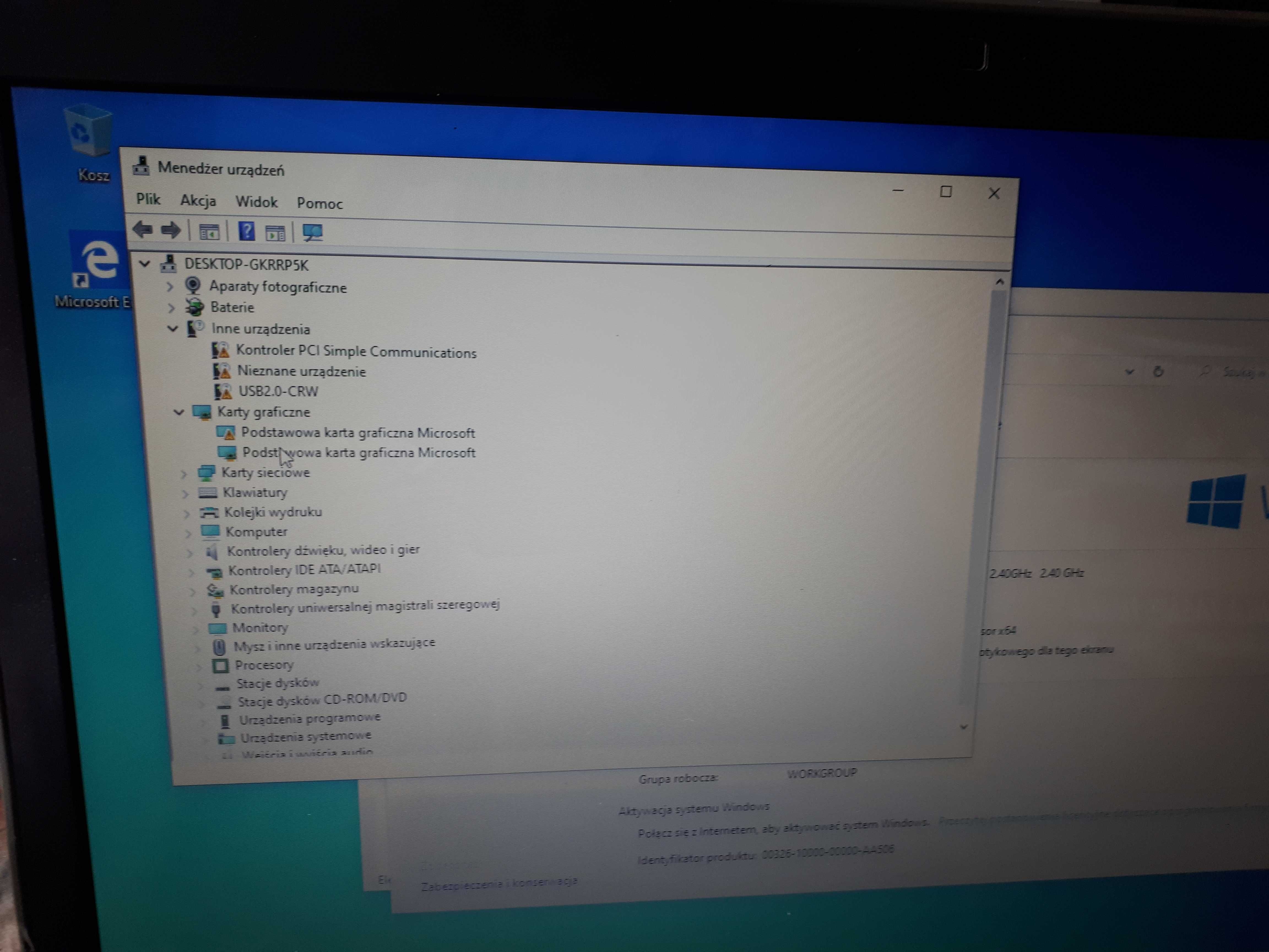 Laptopy 2 szt.opis