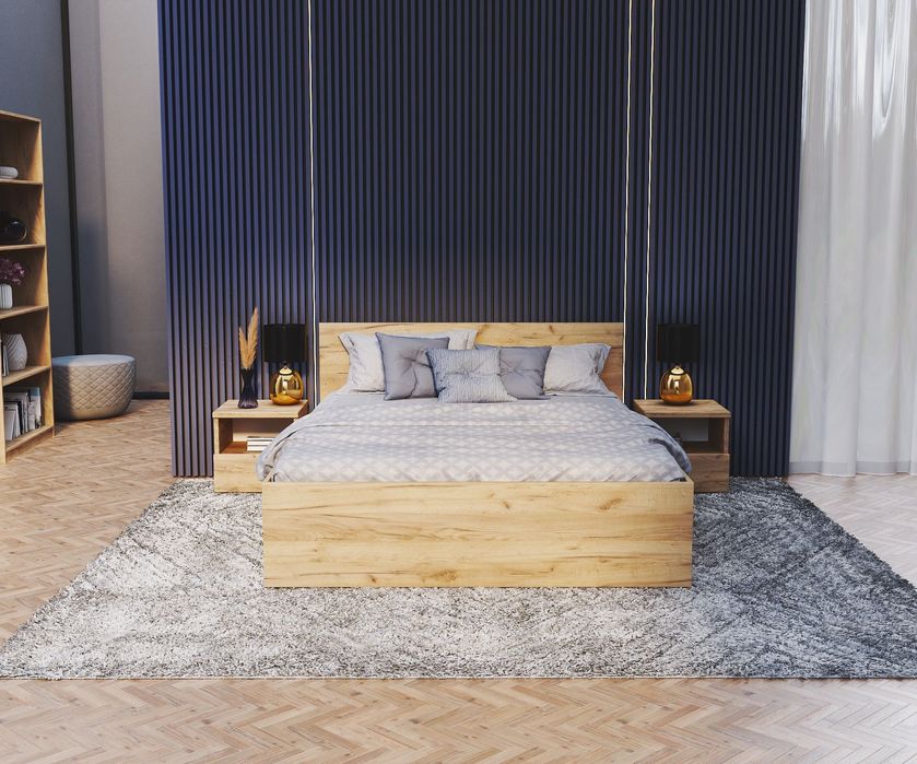 Łóżko Małżeńskie Pojemnik 90/120/140/160/180x200 podnoszonym stelażem