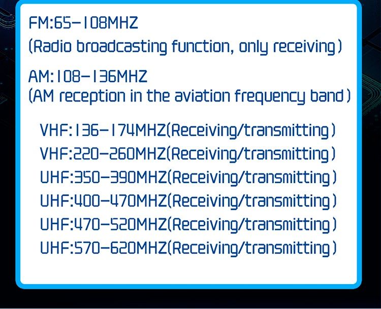 ZASTONE M9 10W IP67 10-900 MHz FM AM avia Satcom PMR LPD FRS GMRS 

Пр