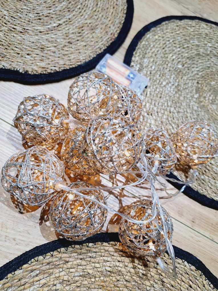 COTTON BALLS łańcuch świetlny girlanda światełka kule na baterie