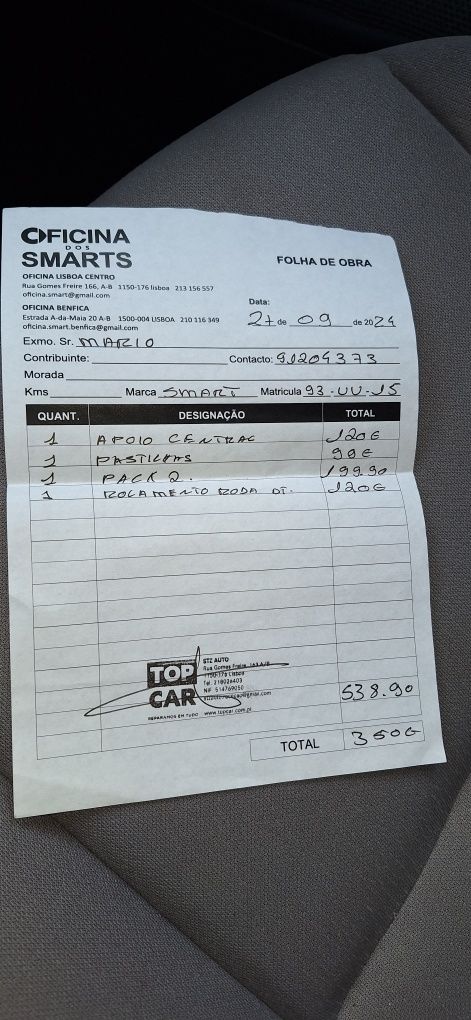 Smart Fortwo CDI 2005 com 190mil km
