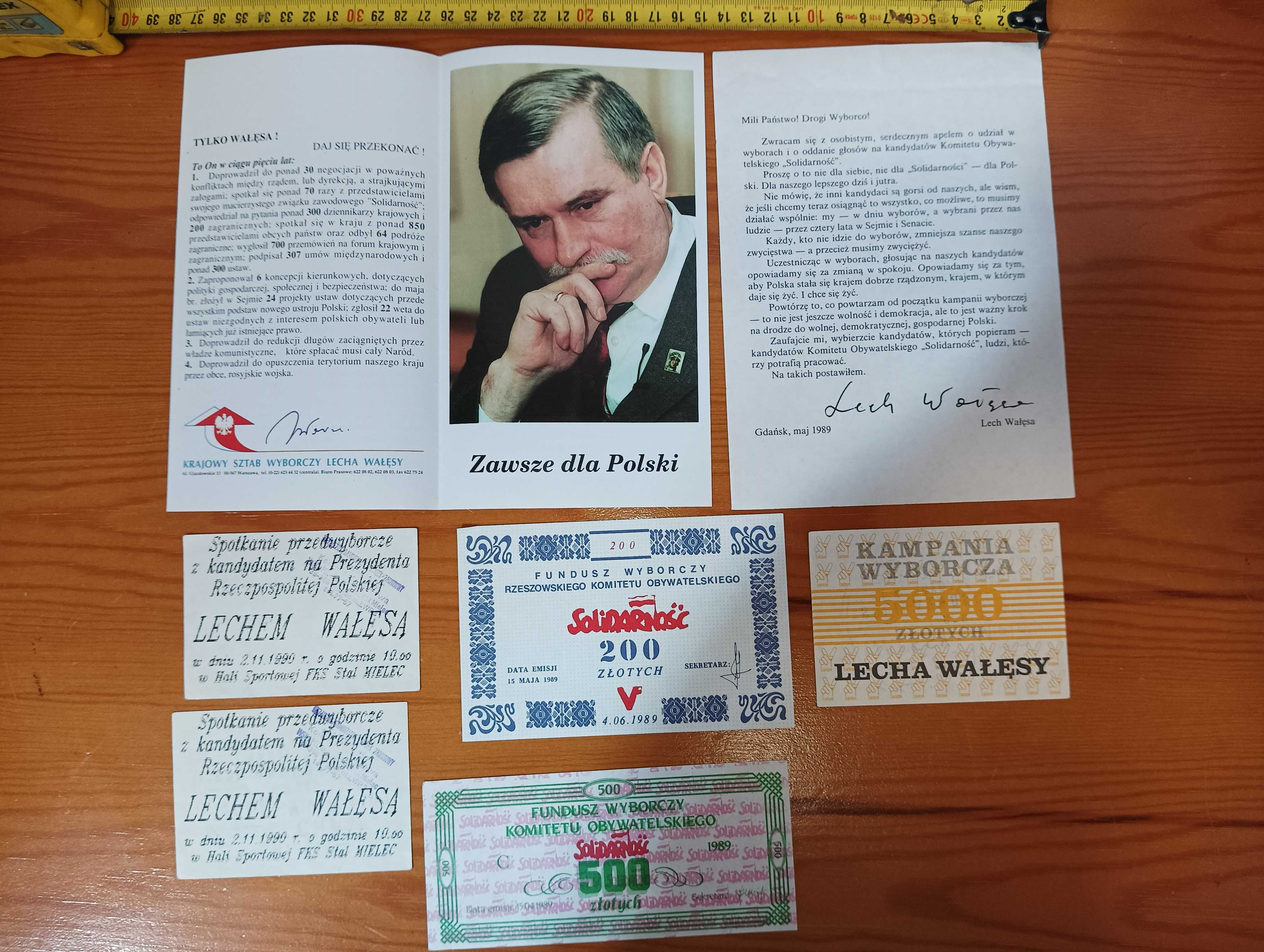 Solidarność 1989-90 - Lech Wałęsa kandydat na Prezydenta - Mielec.