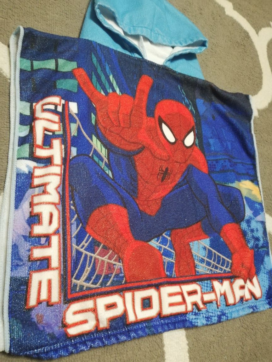 Ręcznik z kapturem dla chłopca spider man