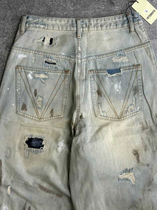 Джинси Vetements Cargo faded baggy archive синие джинсы distressed L