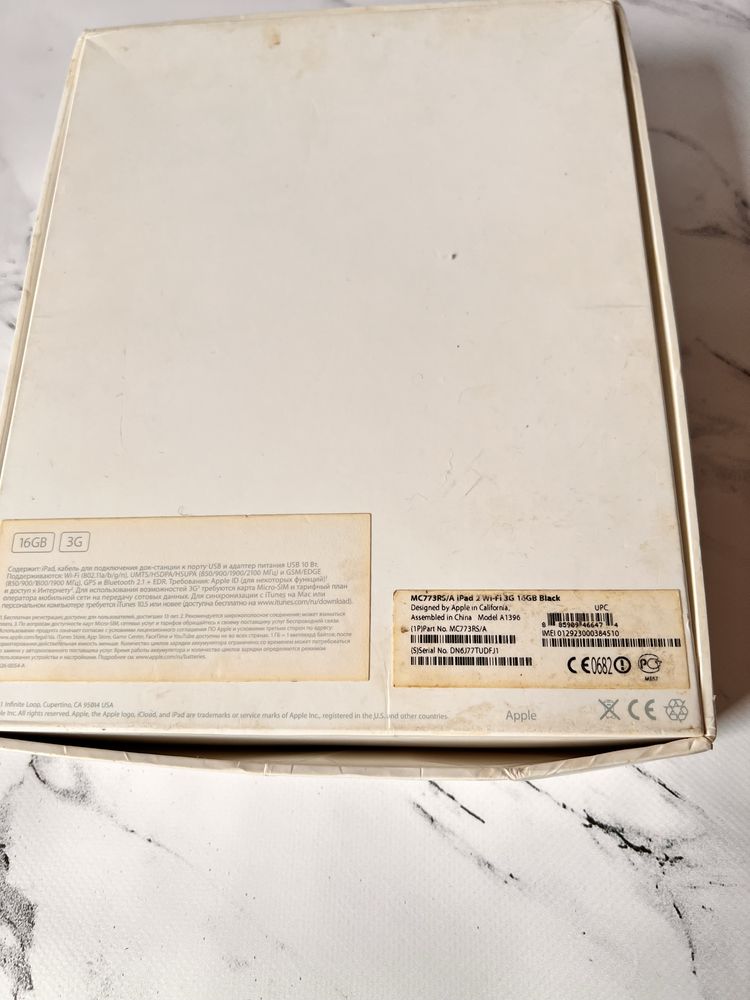 iPad Apple 16 GB, модель А1396