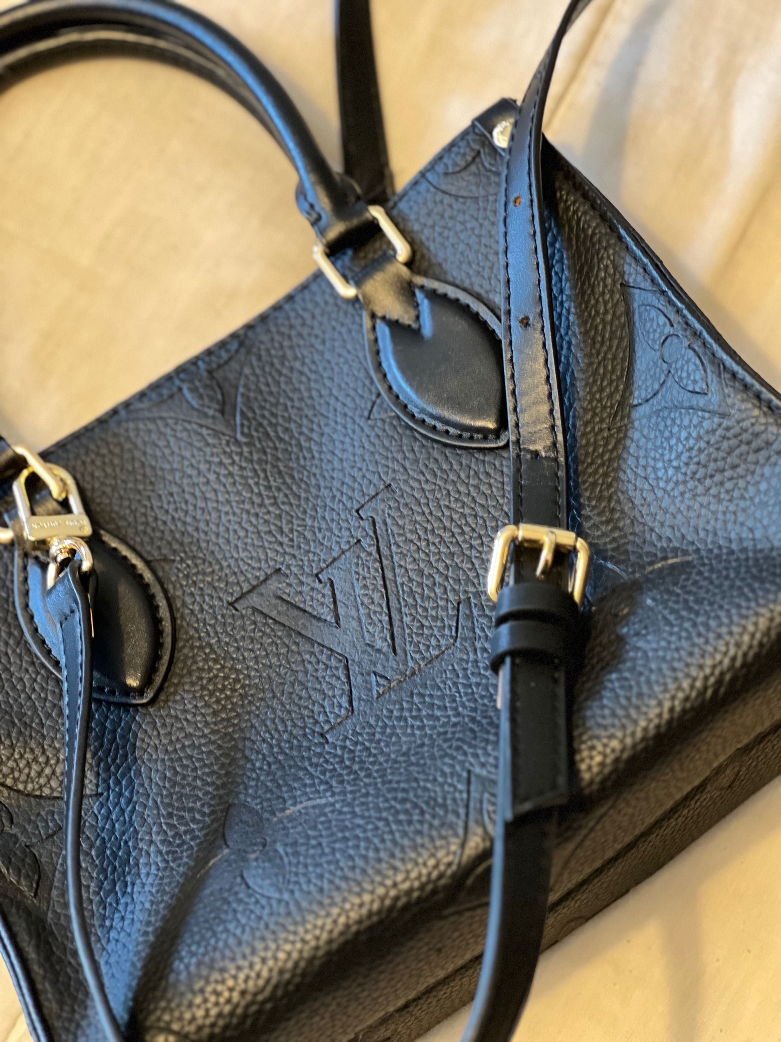 Bolsa LV - Couro Preta - Modelo Tote pequena - Nova