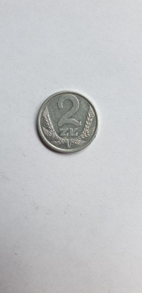 Moneta 2 zł z roku 1989. PRL