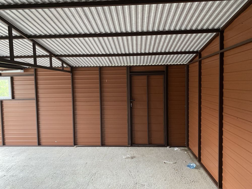 Garaż baszany drewnopodobny 6x6 profil konstrukcja STALMARKT