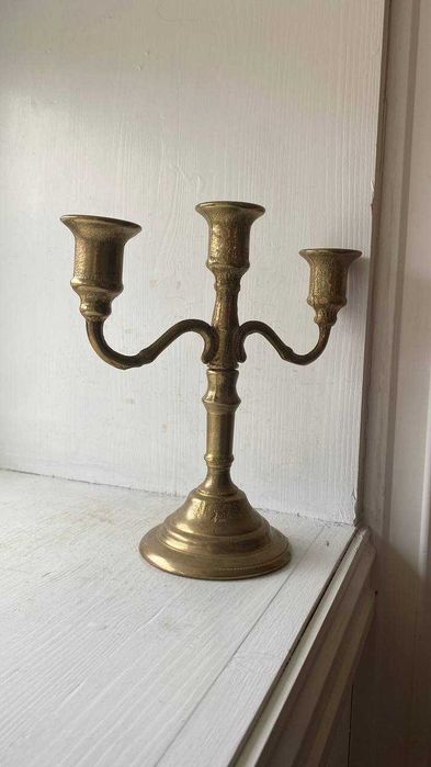 Бронзовый подсвечник на 3 свечи