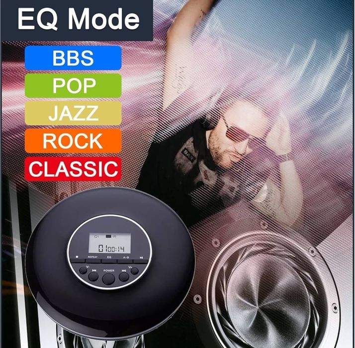 Odtwarzacz CD przenośny, nowy, MP3, WMA, CD-R, CD-RW