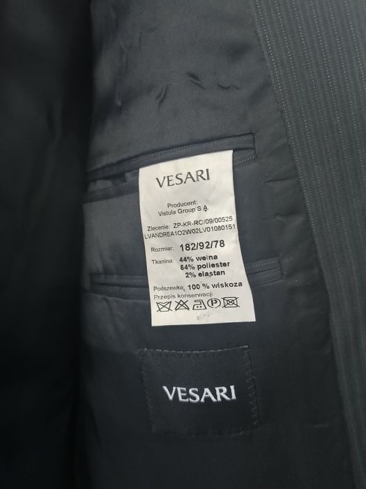 Garnitur męski Vistula VESARI r. 182/92/78 czarny prążki
