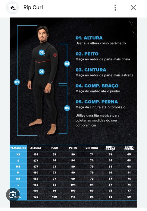 Fato de Surf Rip Curl e-bomb E7 MS