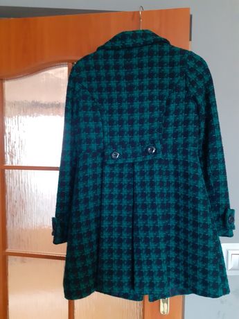 Płaszcz płaszczyk w pepitkę h&m roz 40 zielony