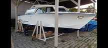 Jacht motorowy 7,8m houseboat coronet 24 wraz z przyczepą 2 osiową