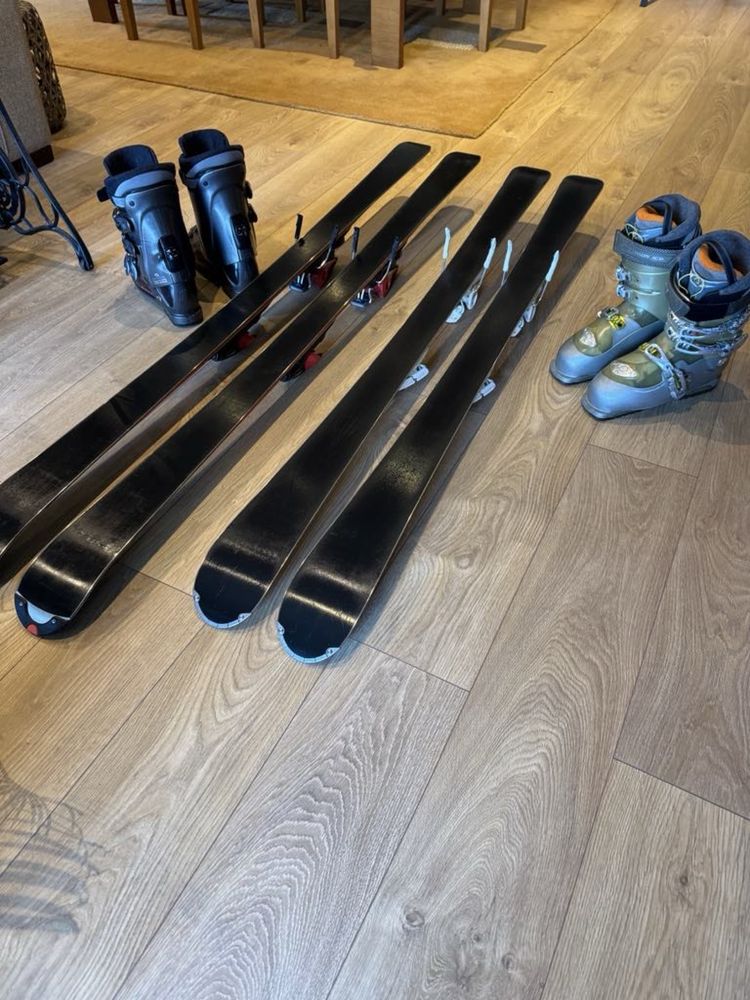 Skis Rossignol 162/Adix 148 + botas de ski + bastões