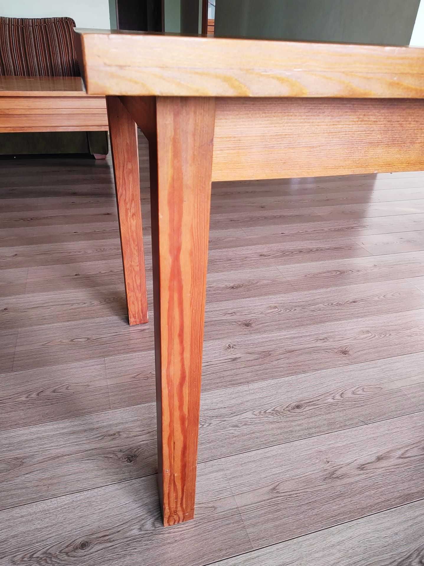 Stół drewniany rozkładany 160-200 x 80 - sosna - lite drewno