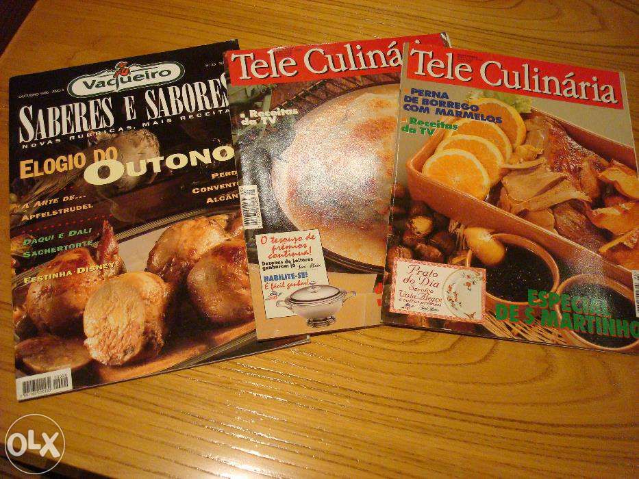 Revistas de Culinária Teleculinária + Livro Sopas e Saladas + Livro 10