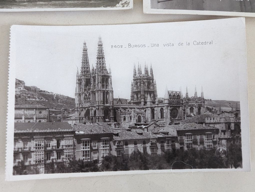 3 Widokówki Hiszpania przedwojenne pocztówki Burgos