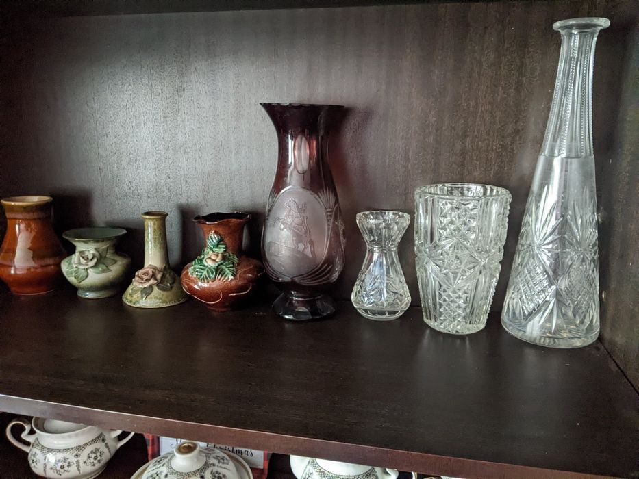 Вазы хрусталь глина