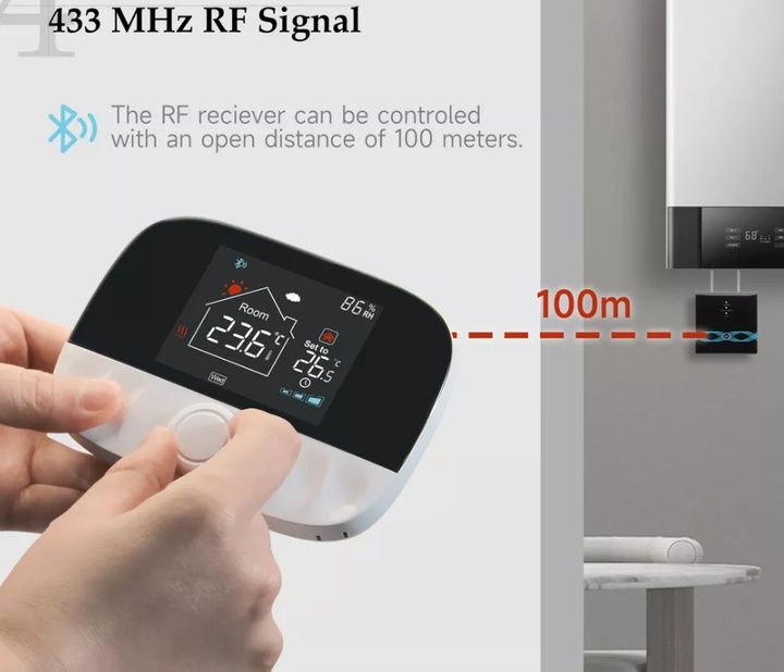 Програматор термостат WI-FI бездрот. для газ. та електр.котлів, підлог