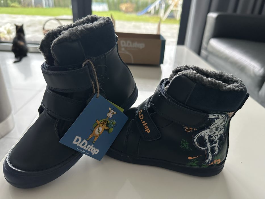 D.D. Step - Zimowe Trzewiki Barefoot Chłopczyka Ocieplane r.30