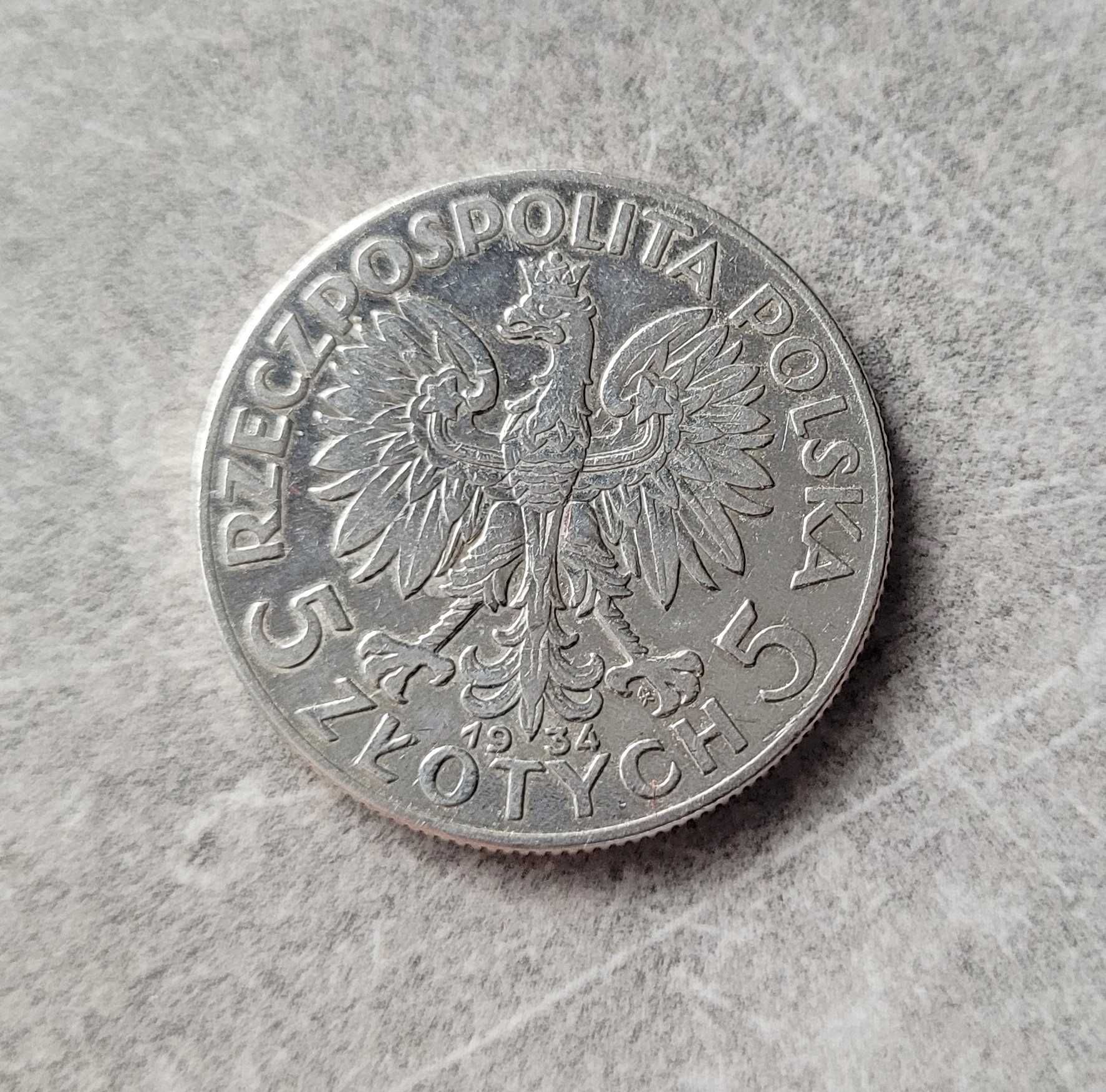 69) POLSKA II RP srebro - 5 Złotych - 1934 r.