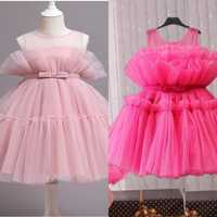 Дитяча сукня рожева барбі на рік Нарядное платье 1 год