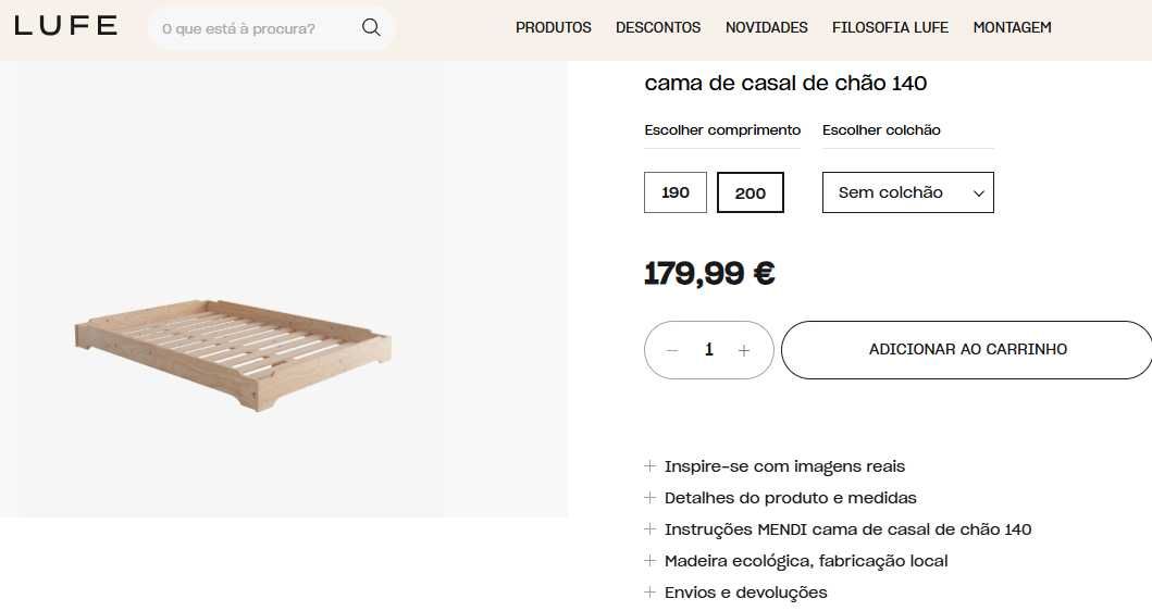 Camas novas em pinho maciço