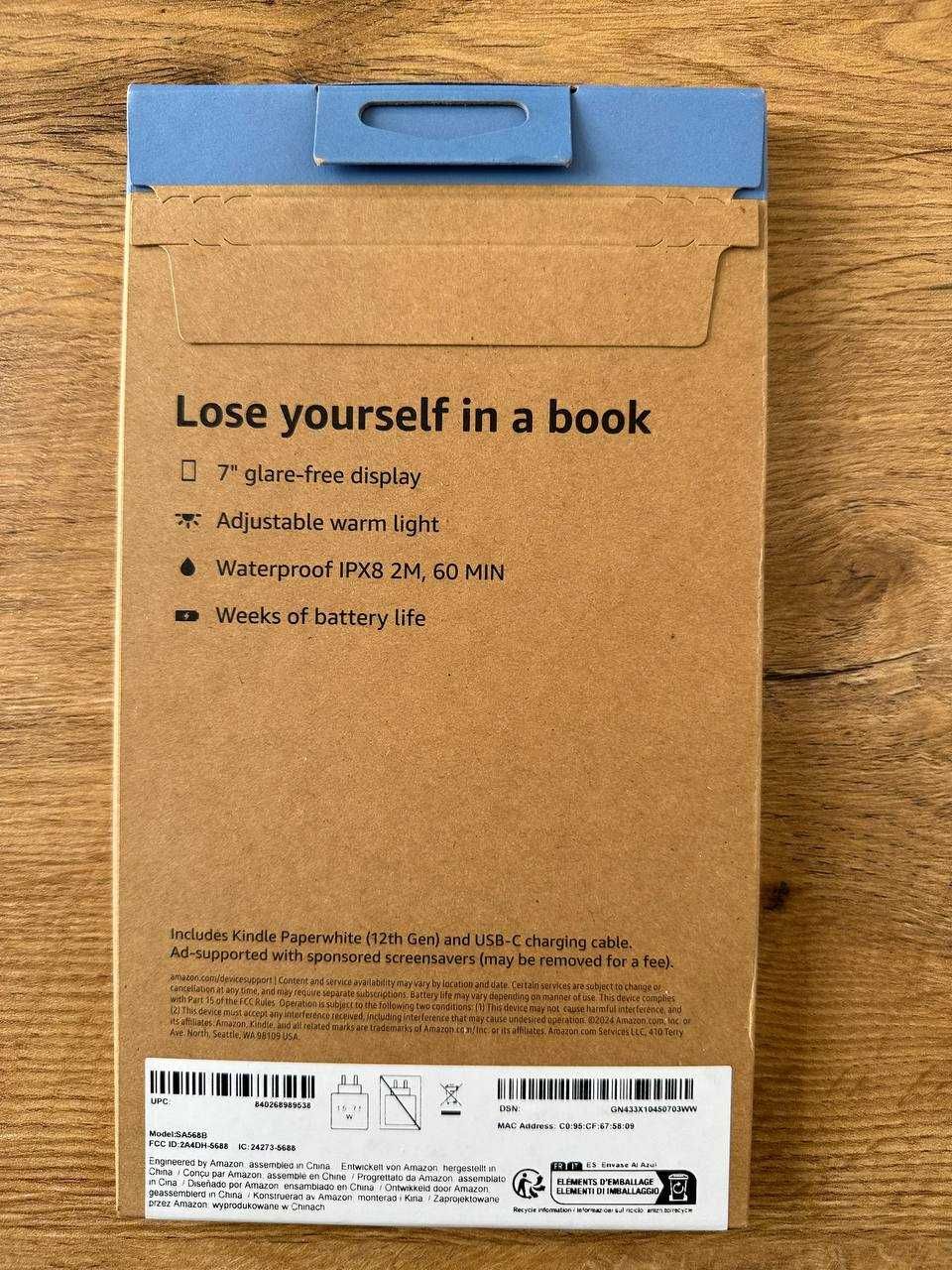 Электронная книга Amazon Kindle Paperwhite 12th Gen. 2024 16Gb Новые!