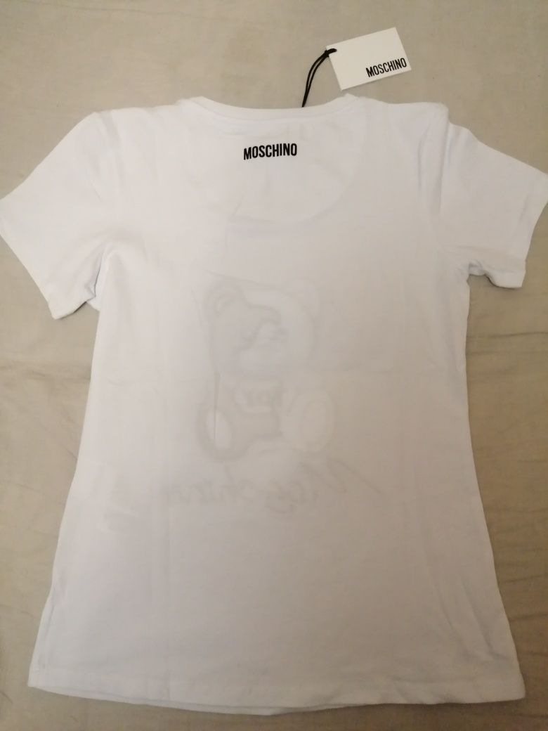 NOWA damska koszulka Love Moschino t-shirt miś toy L