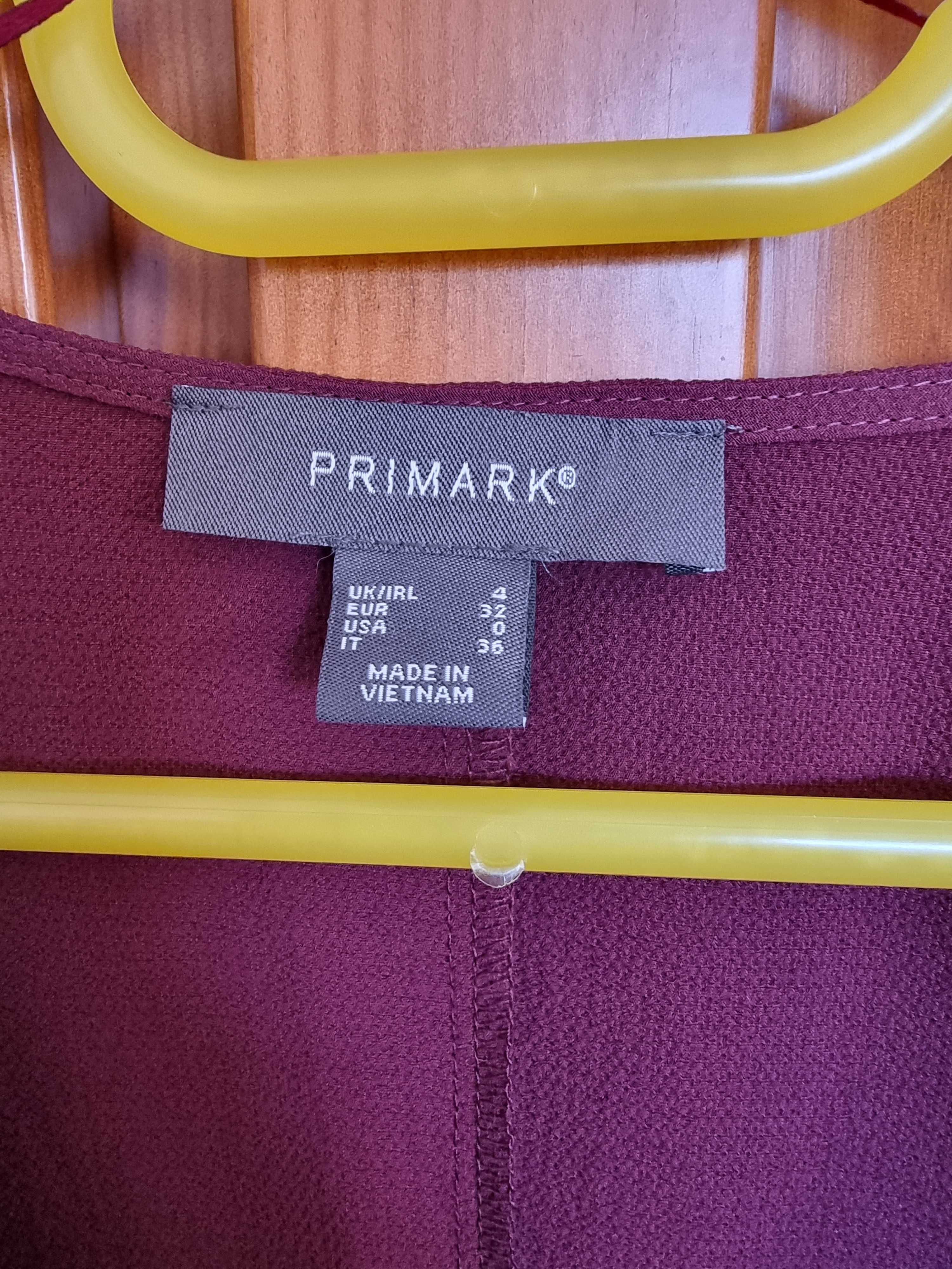 Blusa cruzada bordeaux Primark, tamanho 32