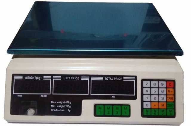 ELEKTRONICZNA WAGA sklepowa LCD kalkulacyjna 40 kg