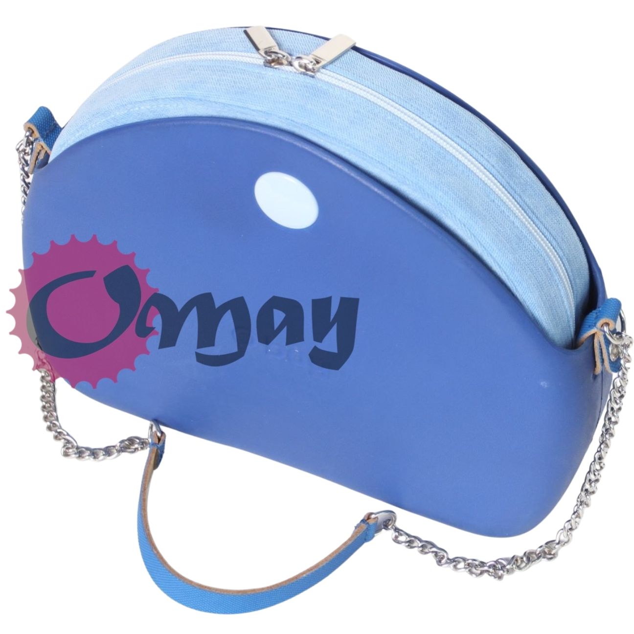 Elegancki organizer OBAG MOON LIGHT welur niebieski wkład OMAY