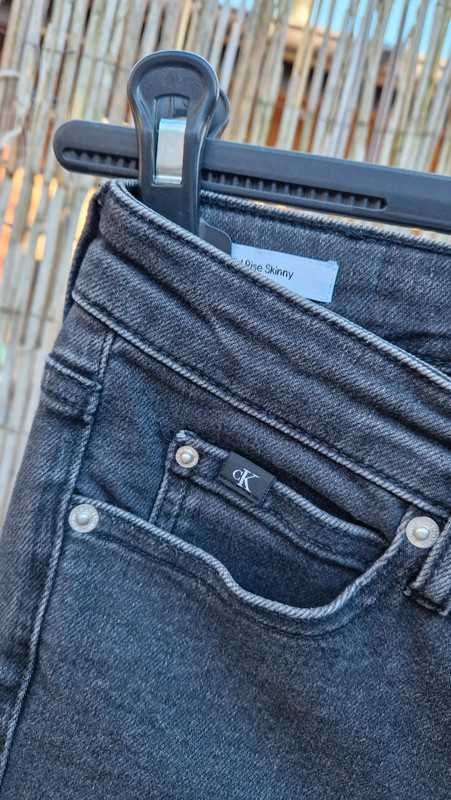 Calvin Klein jeansy dżinsy spodnie ciemnoszare premium Nowe 29/30 36/S