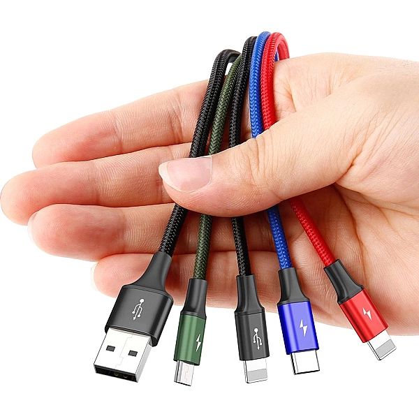 Baseus kabel przewód USB 4w1/2x Lightning / USB Typ C / micro USB w ny
