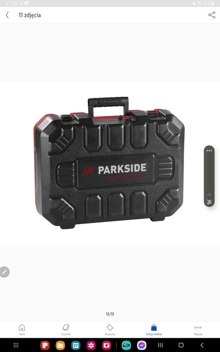 Szlifierka kątowa Parkside 20V Perform  PPWSFA 20-Li z Aku i ładowarką