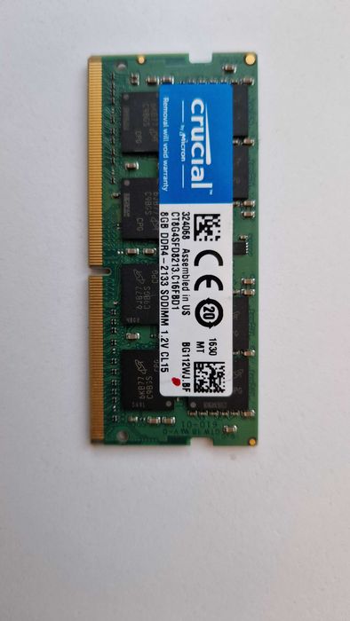 оперативна  пам'ять Crucial Samsung ddr 4, 2133 SoDimm 1.2v