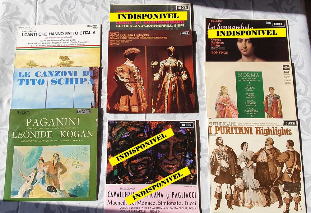 6 Discos VINIL (LP) Musica Clássica (ITÁLIA)