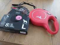 NOWA Smycz dla psa Flexi, taśma, L, 8m, 50kg