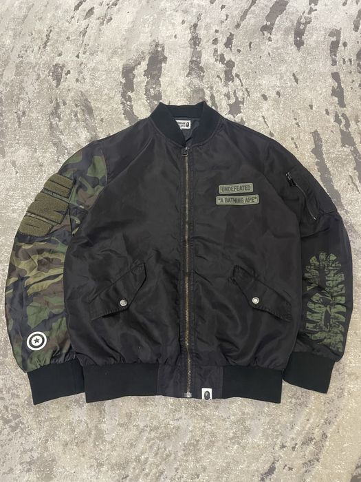 Бомбер a bathing ape x undefeated