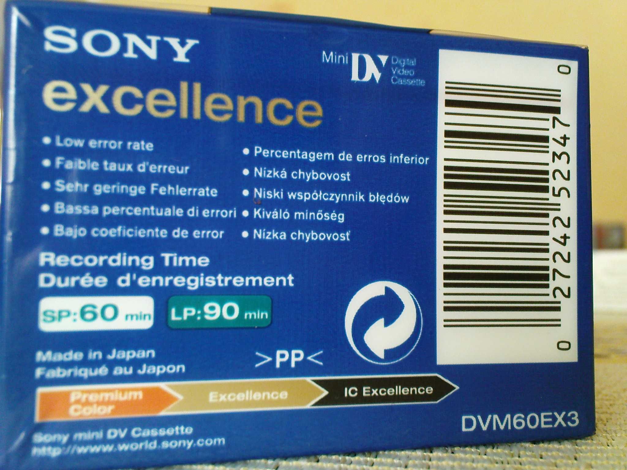 Kaseta Sony DVM60EX3 miniDV 15 szt