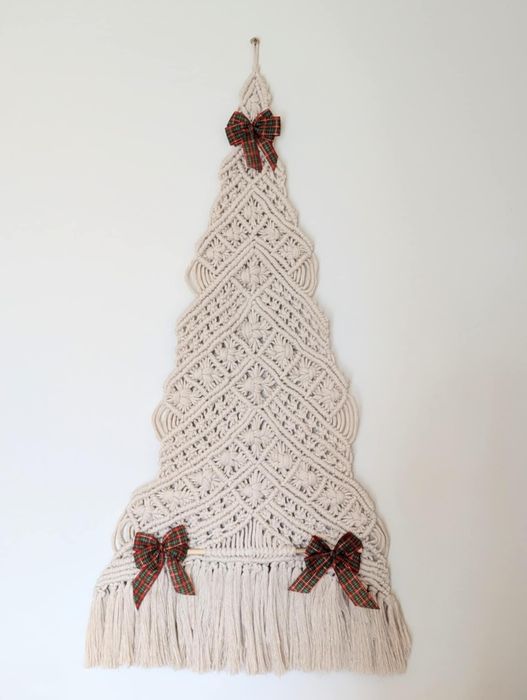 Makaramy choinka bożonarodzeniowa