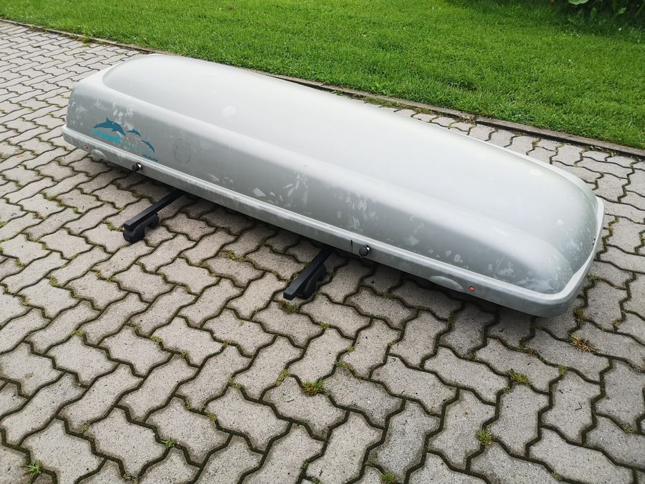 Bagażnik dachowy BOX Kamei DELPHIN 460 na bagaż deskę 235cm buty narty