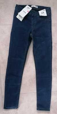 Spodnie rurki jeansowe damskie 34