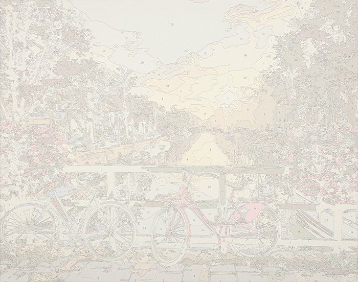 Obraz malowanie po numerach 50x40cm rowery
