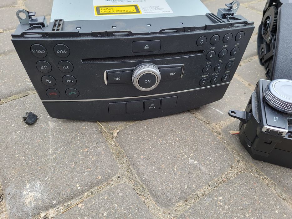 Radio wyświetlacz przełącznik radia mercedes w 204 c klasa komplet