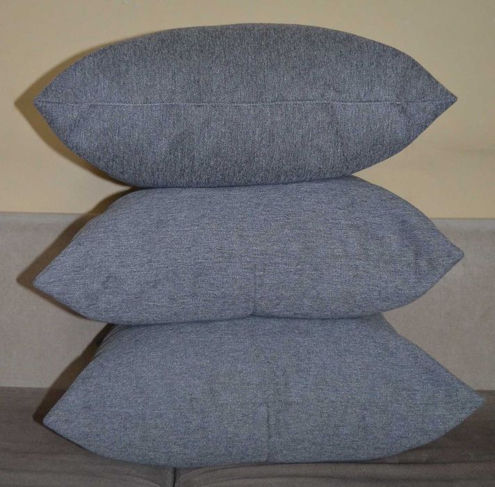 Komplet DUŻE Poduchy GRUBE Srebro Stylowe Ozdobne dekoracyjne poduszki