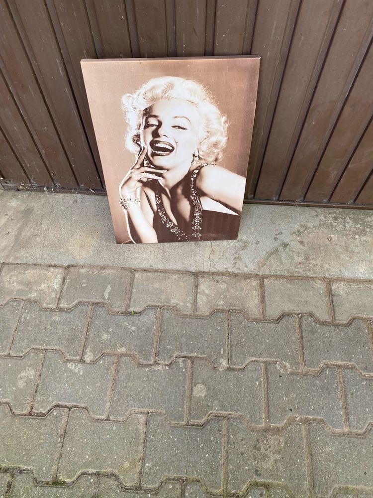 Komplet dwoch obrazôw Marylin Monroe czerń biel sepia