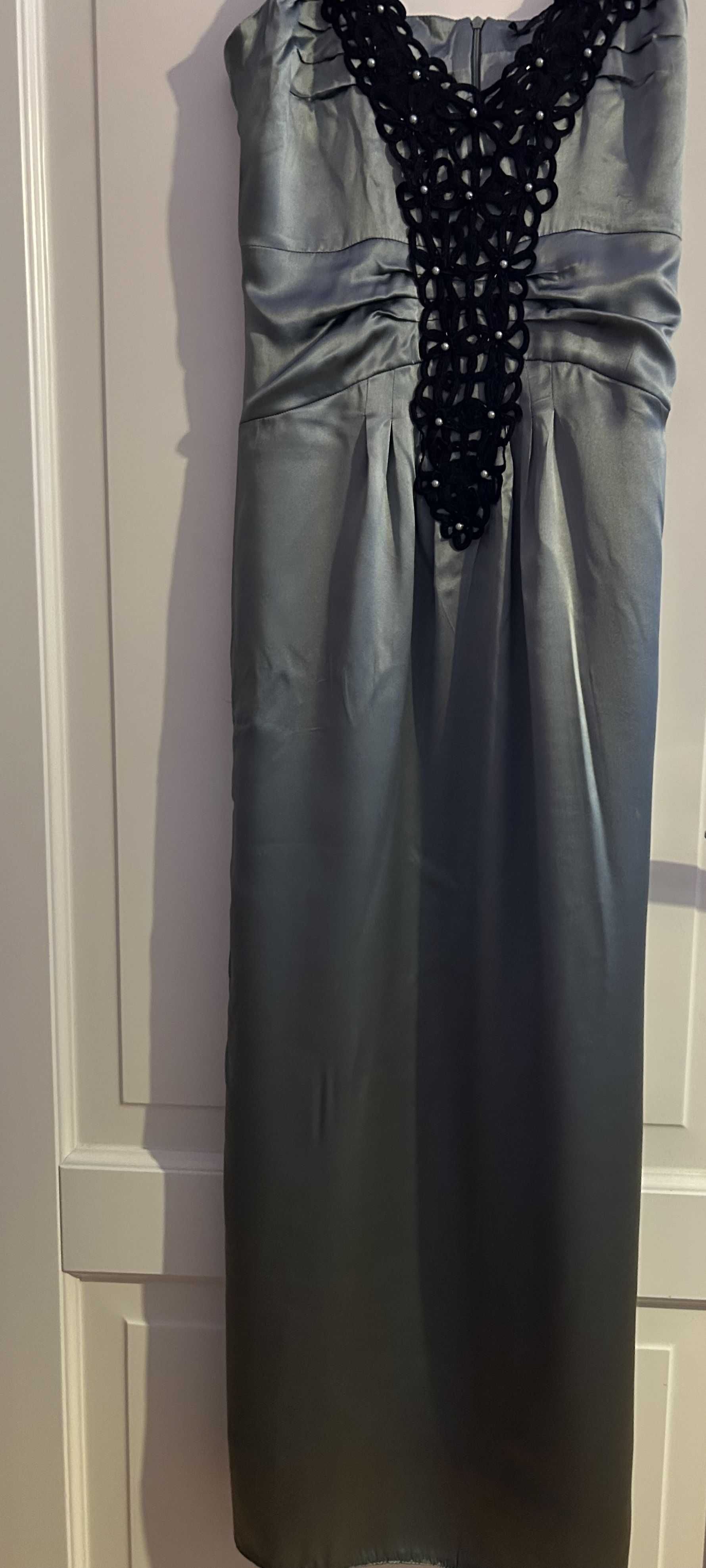 Długa elegancka jedwabna sukienka Simple 36