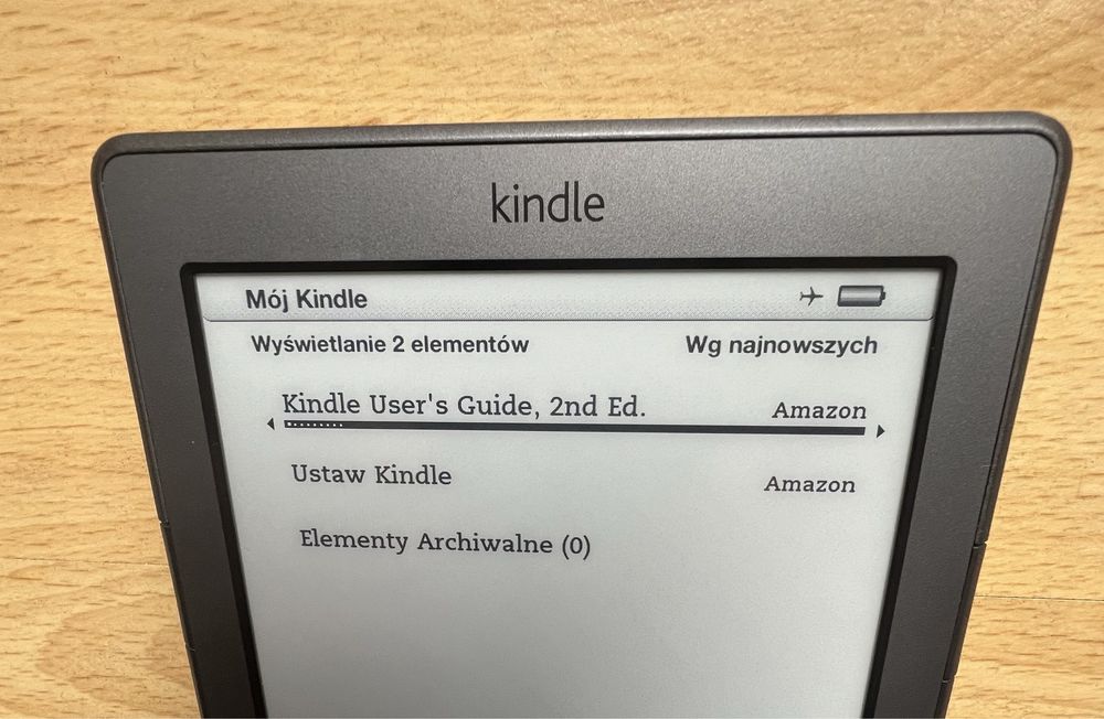 Czytnik Kindle 4 Classic, POLSKIE MENU